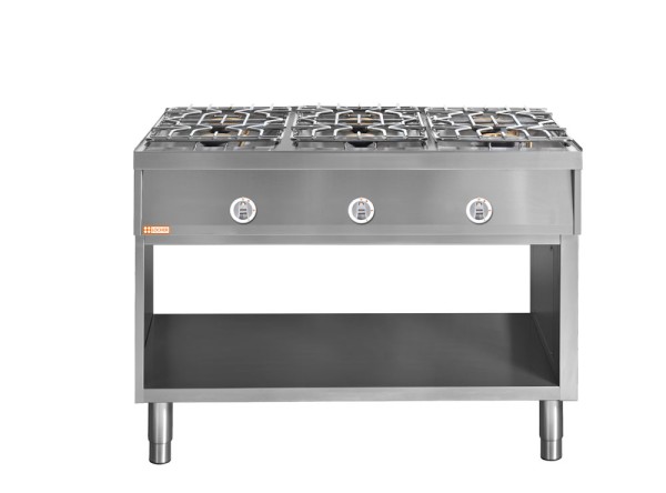 LOCHER 290103 Gasherd, 6 Kochstellen