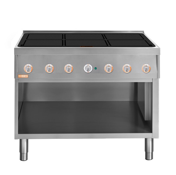 LOCHER 228212 ﻿Induktionsherd, 6 Kochstellen á 7 kW - Flächeninduktion