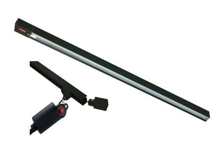 Scholl Stromschiene für Wärmestrahler beweglich Schwarz & Weiß