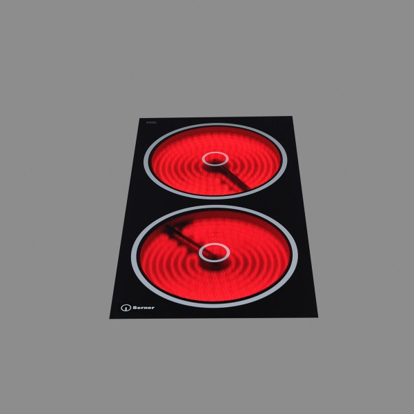 Berner BS2CEGARA Speedstar-Cerankochfeld als Einbaugerät mit 2 x 4000 Watt